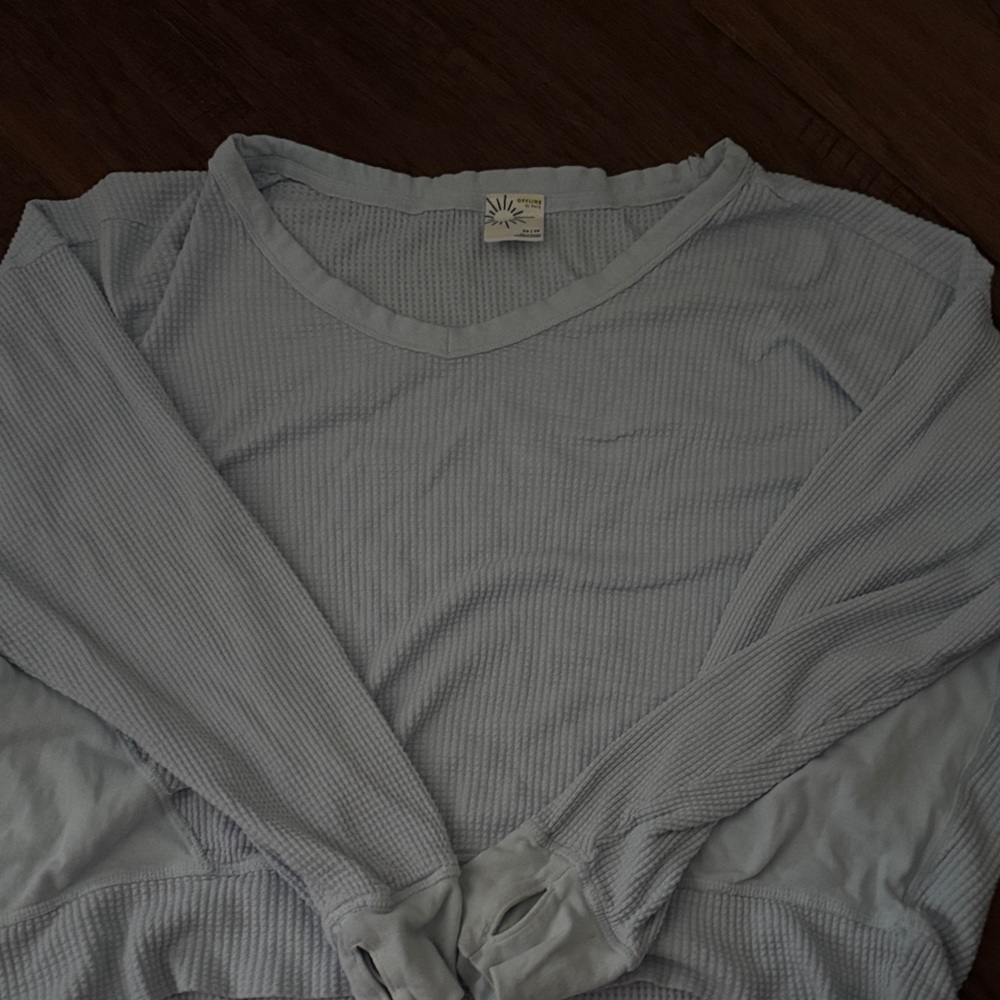 Light Blue Aerie Long Sleeve Top